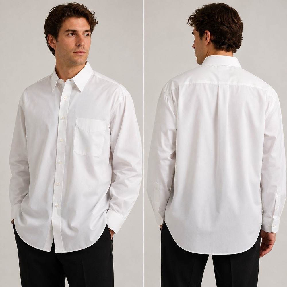 2181 | Jos. A. Bank Traveler's Collection White Button Down Dress Shirt 18-33